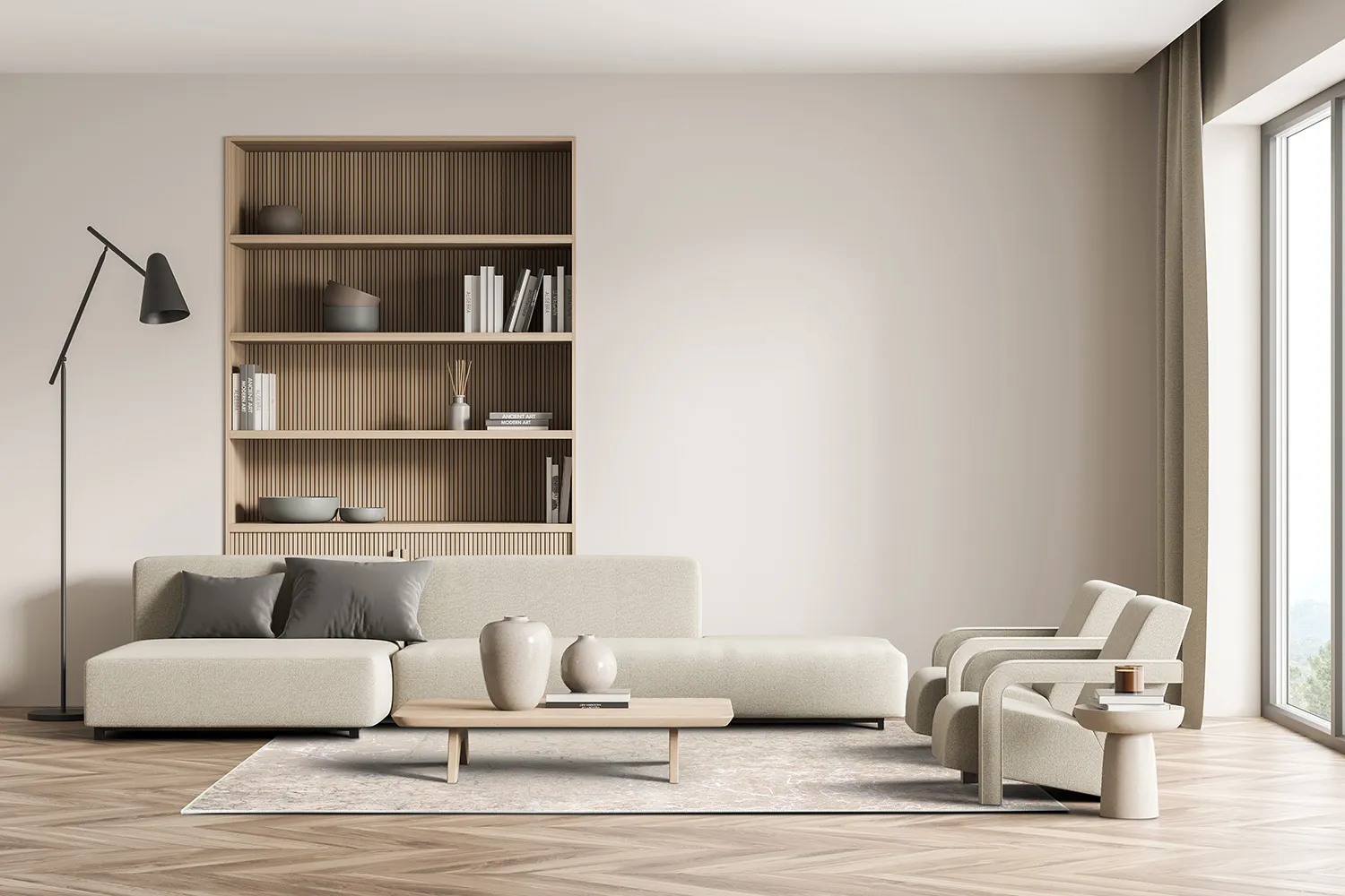 Wilton-tæppe - Zaria (lysebrun/sølv)