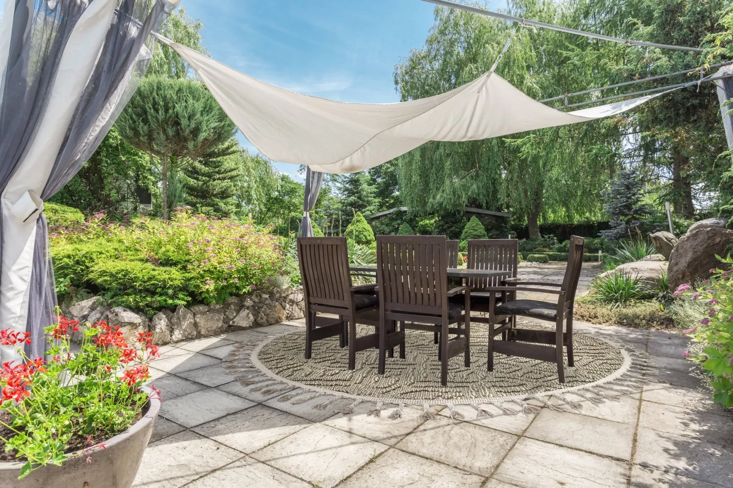 Runde tæpper - Indoor/Outdoor Dorotea (beige)