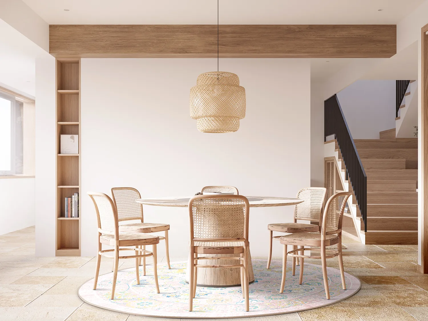 Runde tæpper - Magnolia (lyserød)