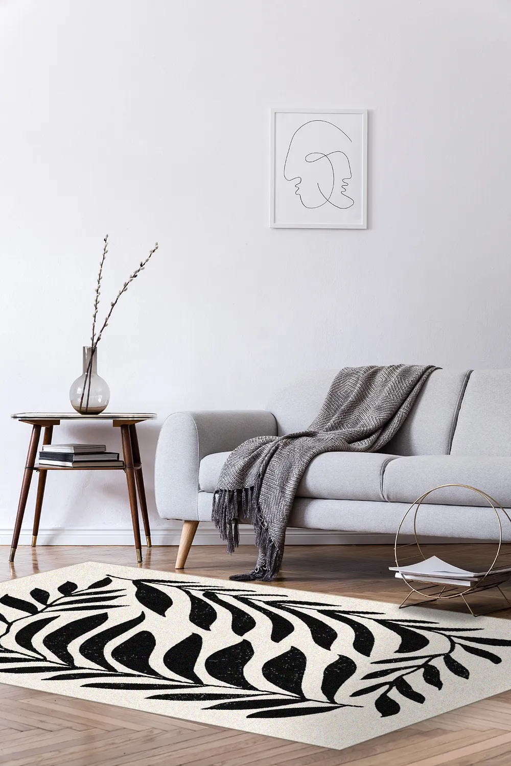 Wilton-tæppe - Betty (beige/sort)