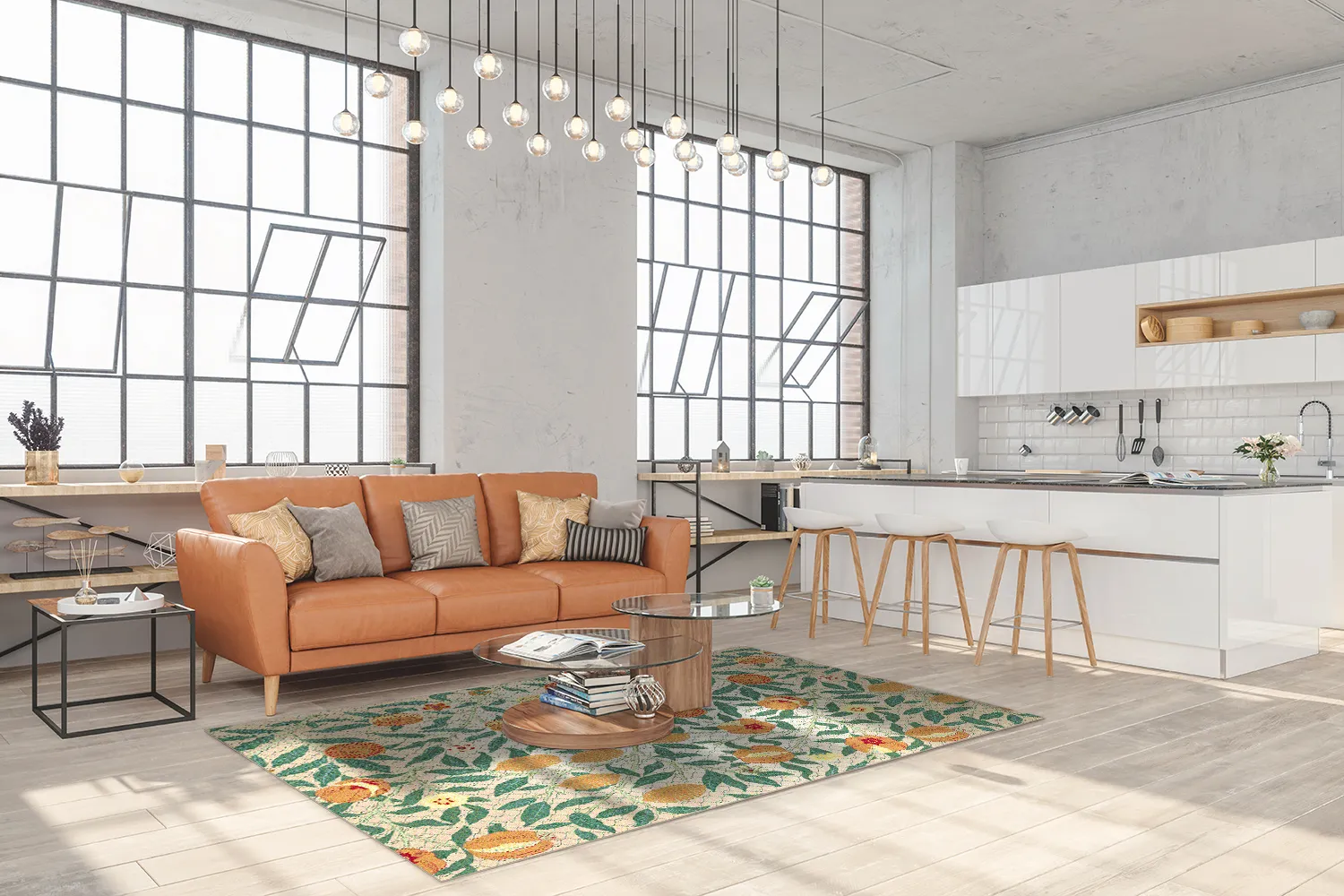 Wilton-tæppe - Cosette (orange/multi)