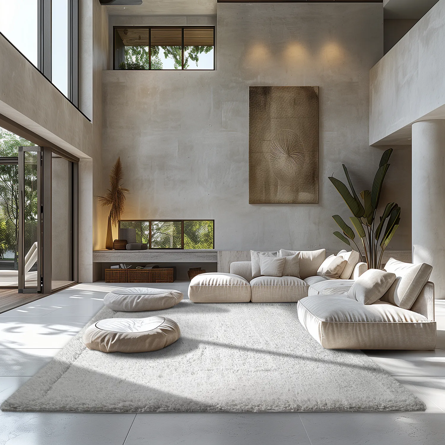 Ryatæpper - Ebba Natural Cotton Shaggy (offwhite)