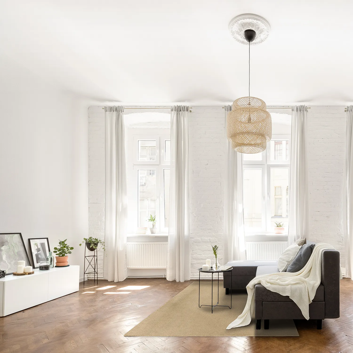 Uldtæppe - Hamilton (beige)