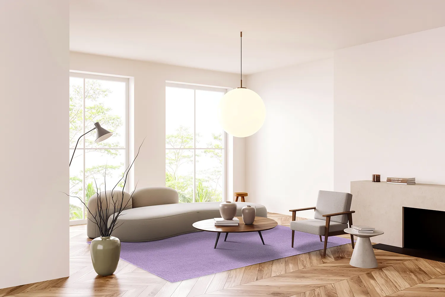 Uldtæppe - Hamilton (lilla)