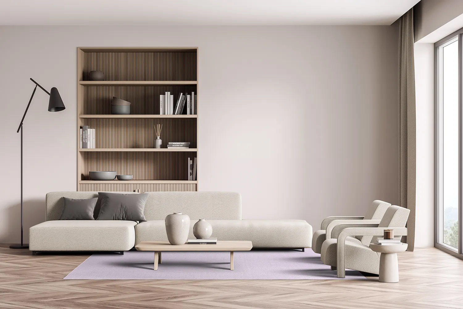 Uldtæppe - Hamilton (lys lilla)