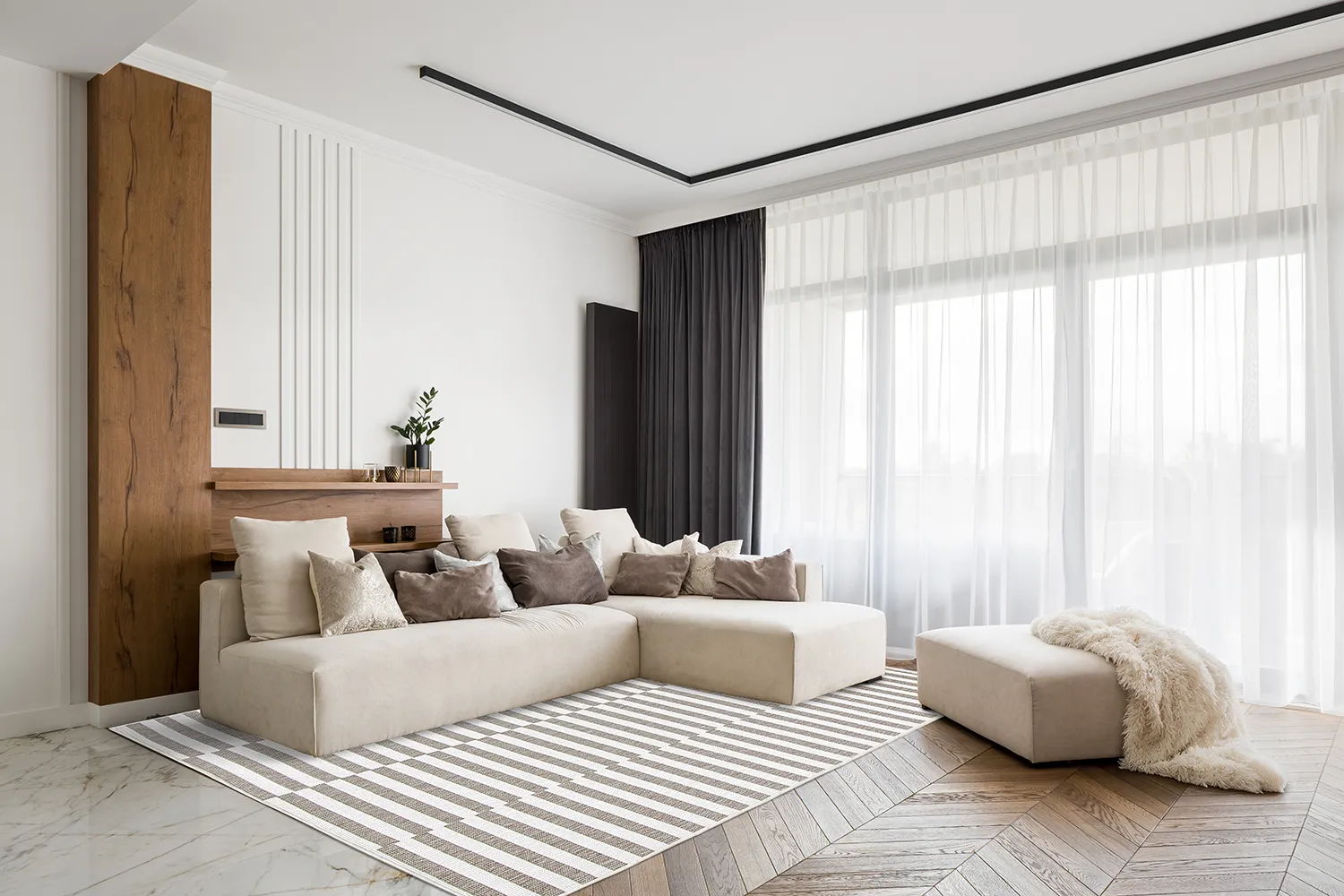 Tæpper til indendørs/udendørs brug - Otto (beige)