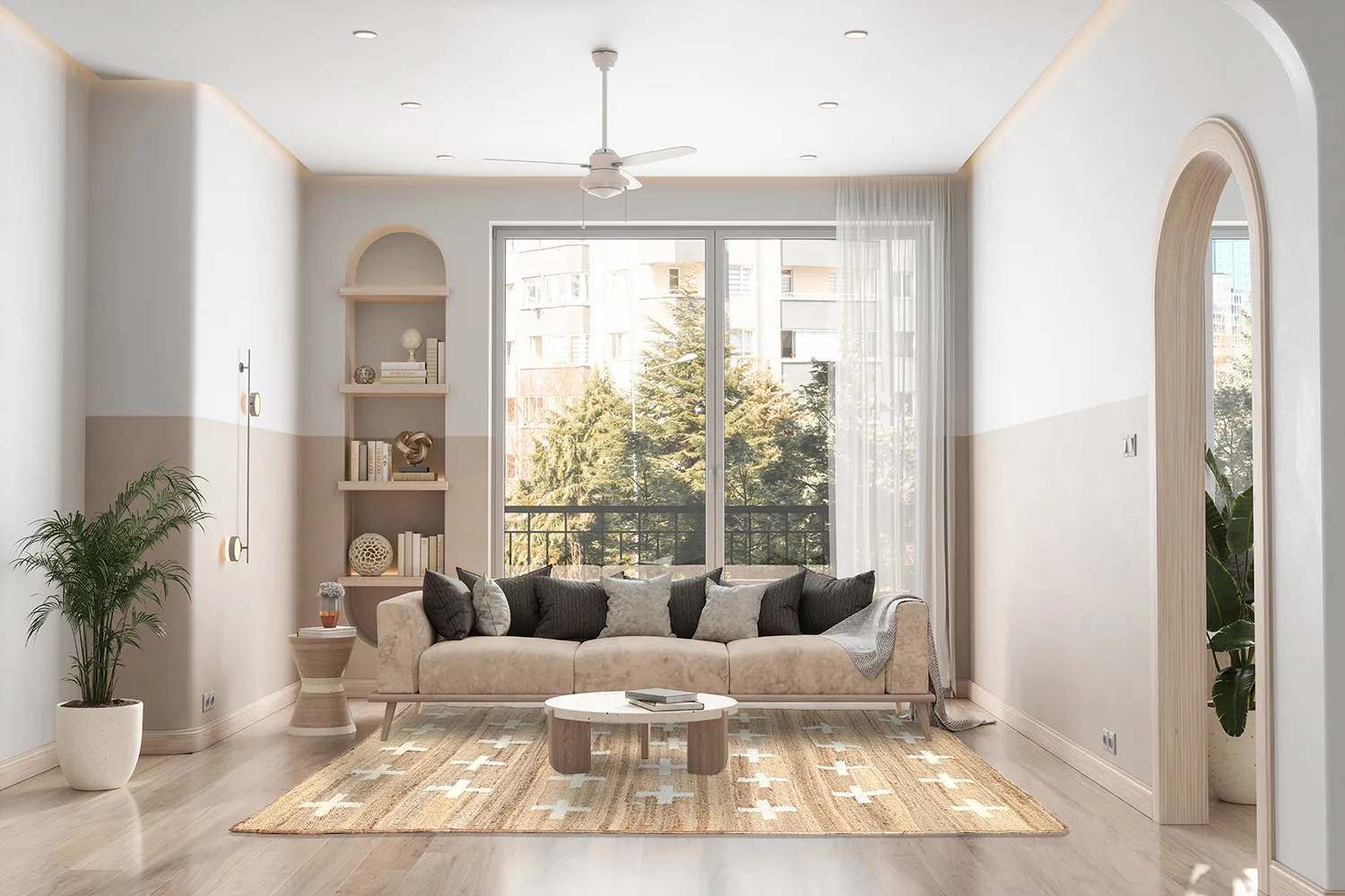 Uldtæppe - Palma (beige)