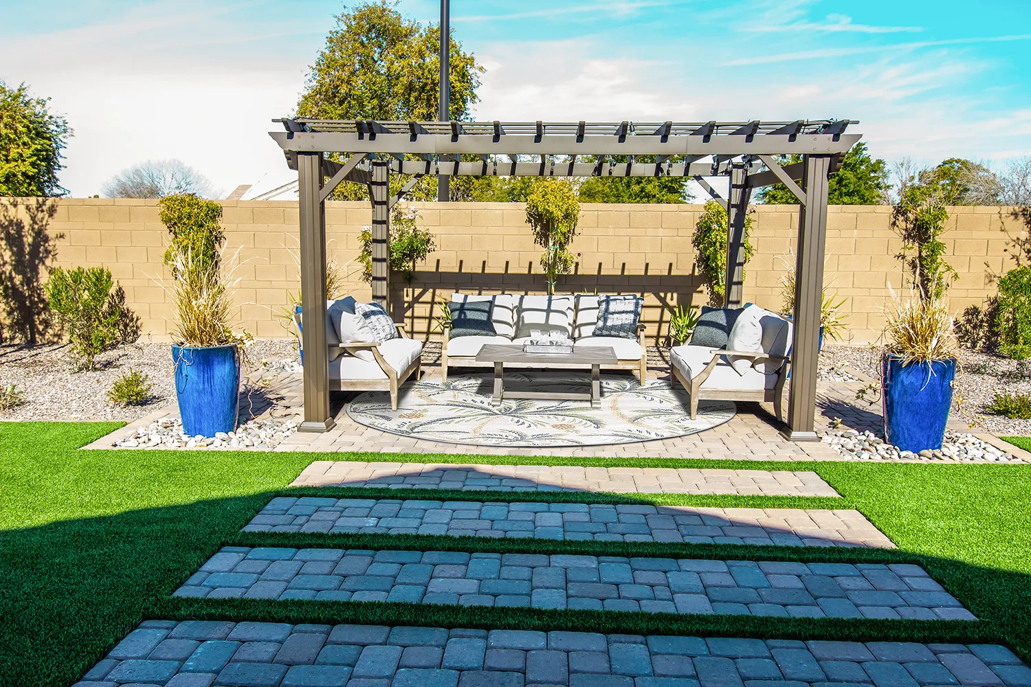 Runde tæpper - Indoor/Outdoor Roma (multi)