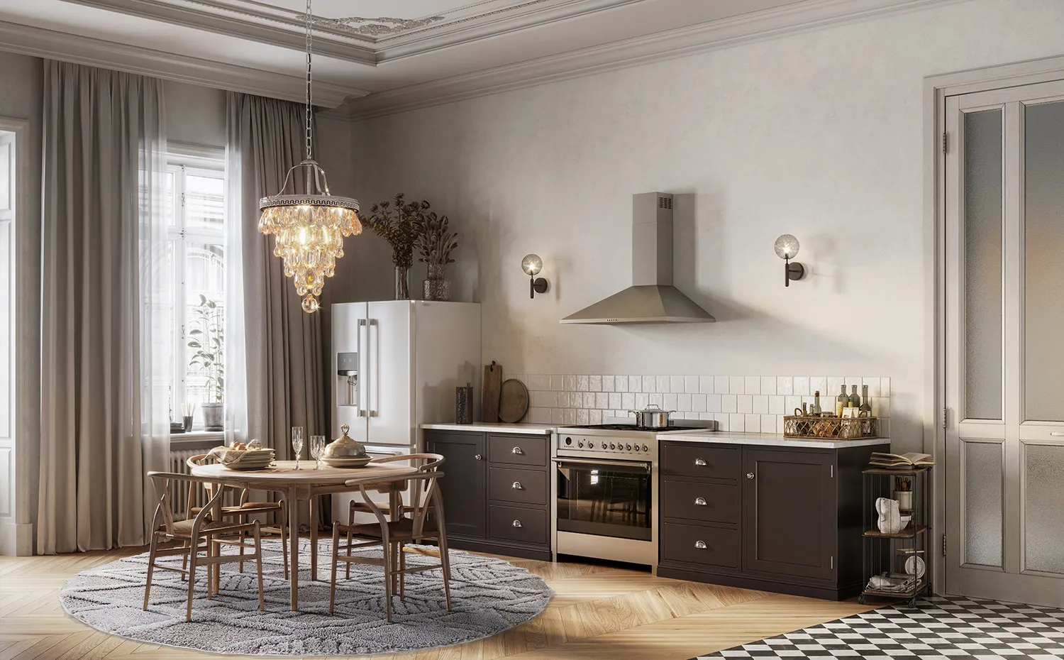 Runde tæpper - Rostock (grå)