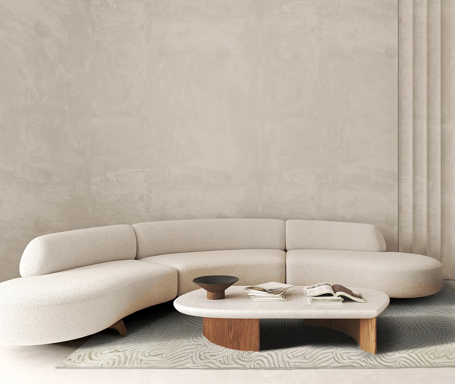 Ryatæpper - Amora (offwhite)