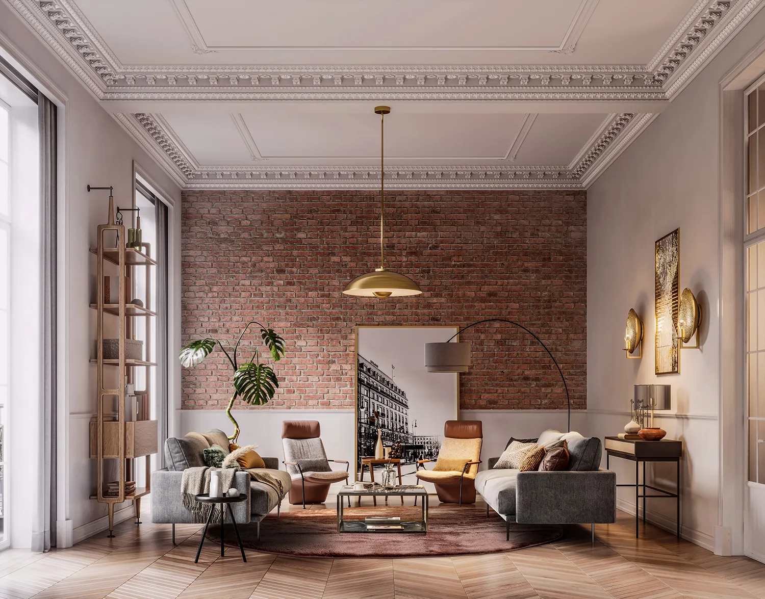 Runde tæpper - Aranga Super Soft Fur (mørkebrun)