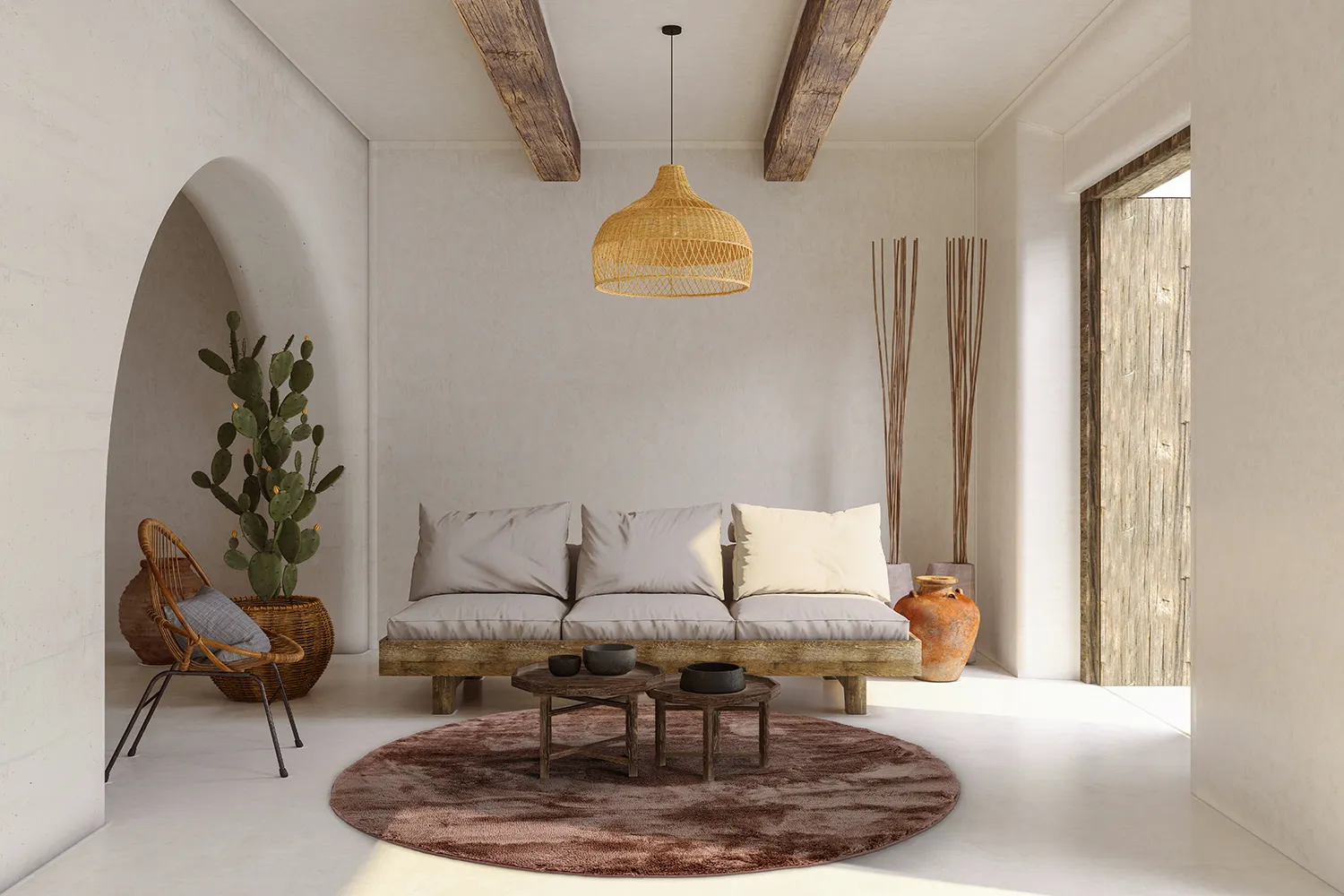 Runde tæpper - Aranga Super Soft Fur (mørkebrun)