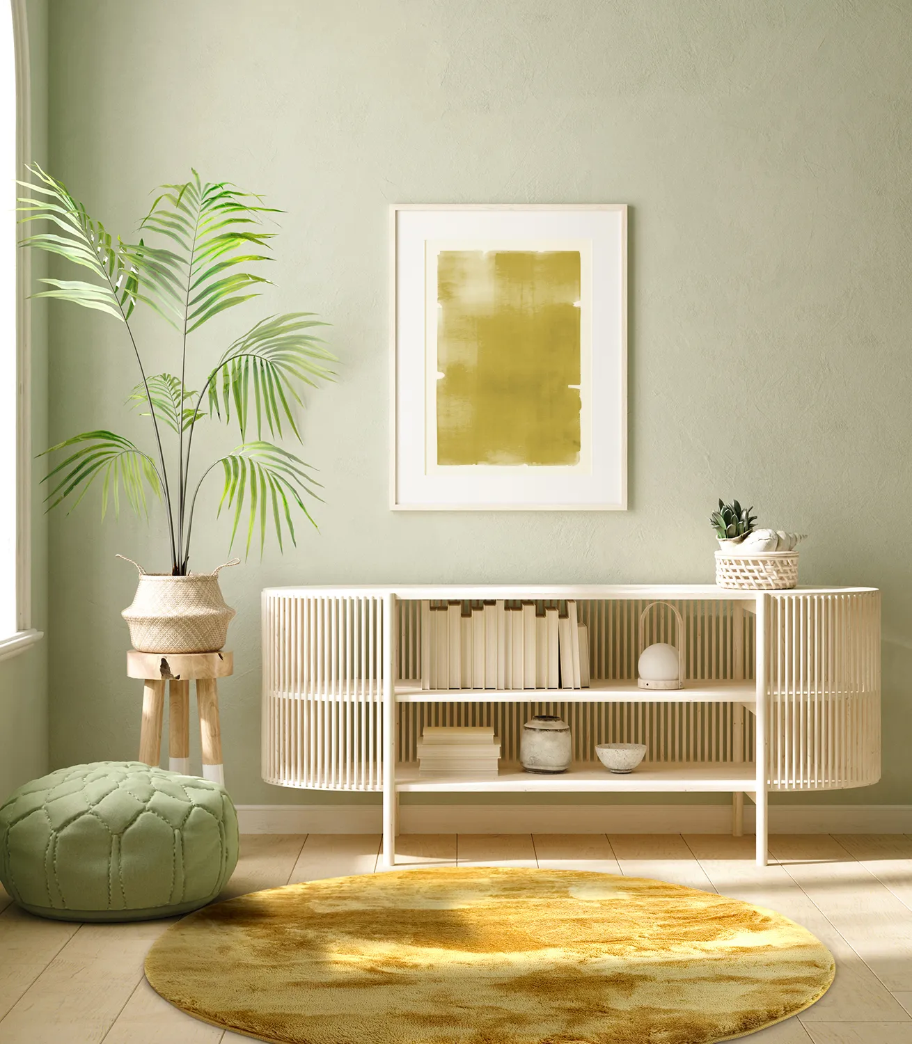 Runde tæpper - Aranga Super Soft Fur (ochre)