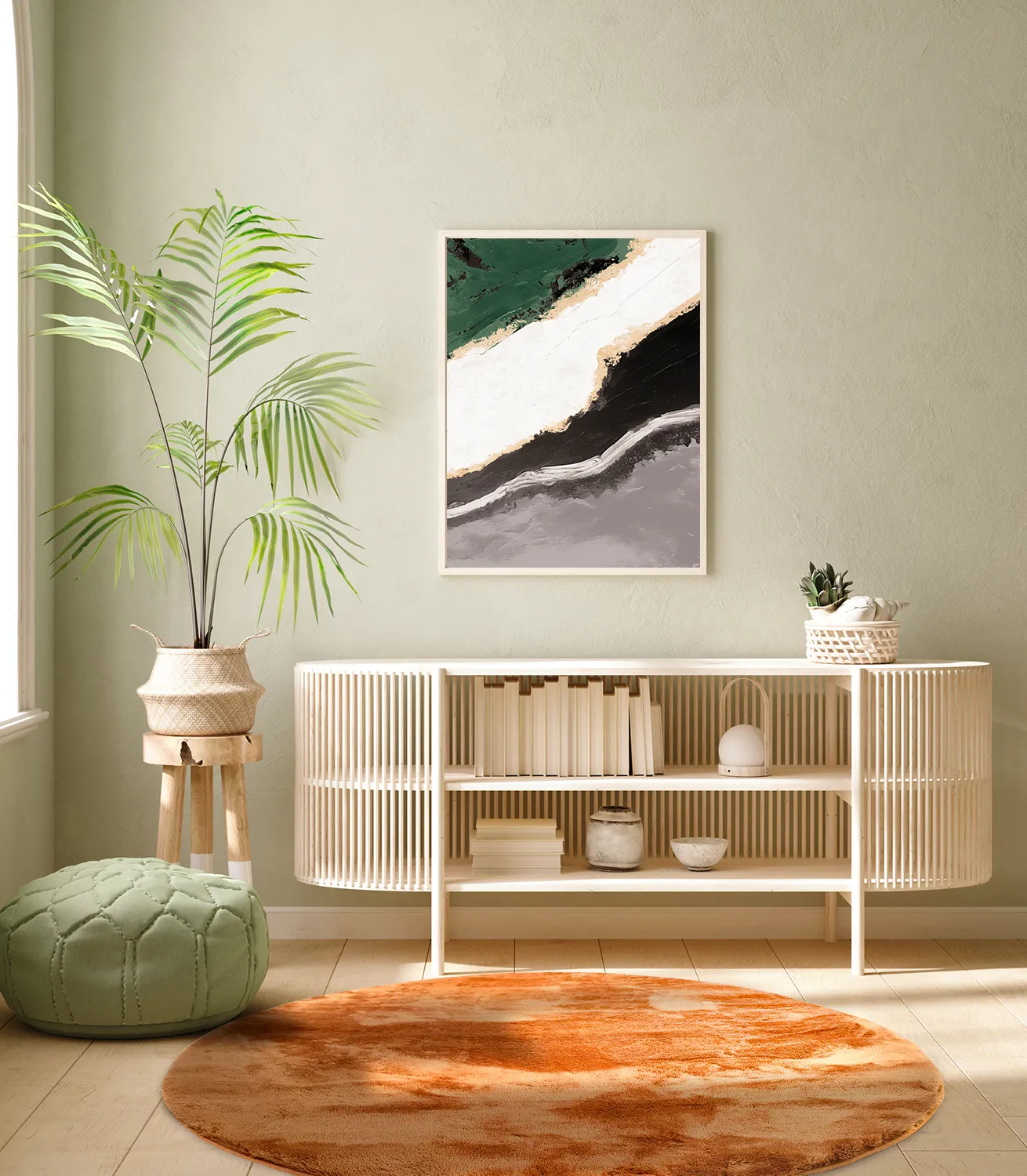 Runde tæpper - Aranga Super Soft Fur (orange)