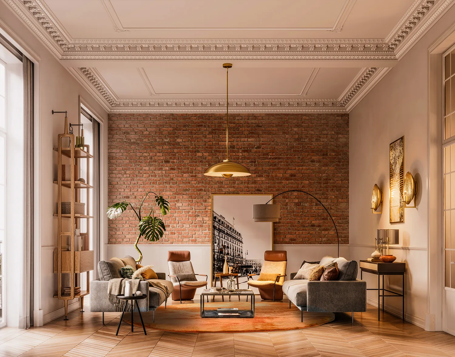 Runde tæpper - Aranga Super Soft Fur (orange)