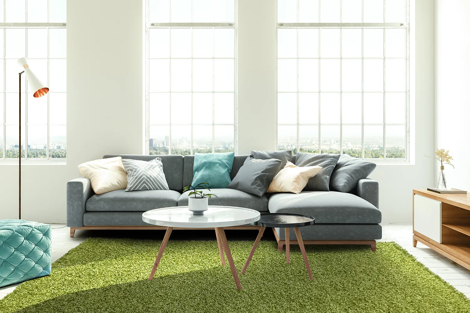 Ryatæpper - Zoe (grøn)