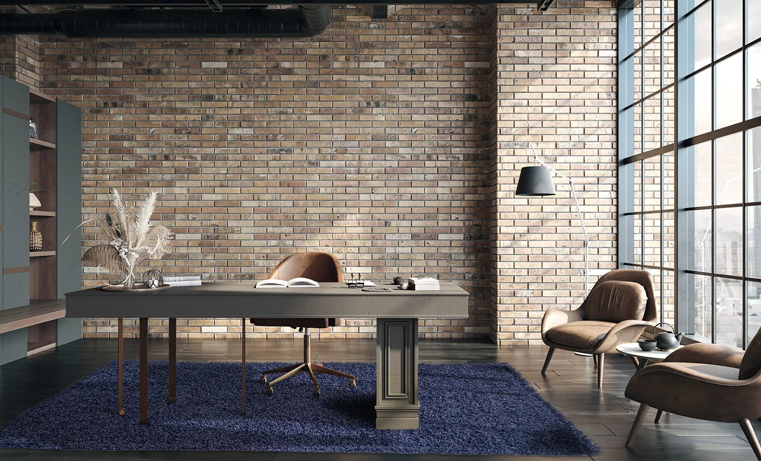 Ryatæpper - Zoe (mørkeblå)