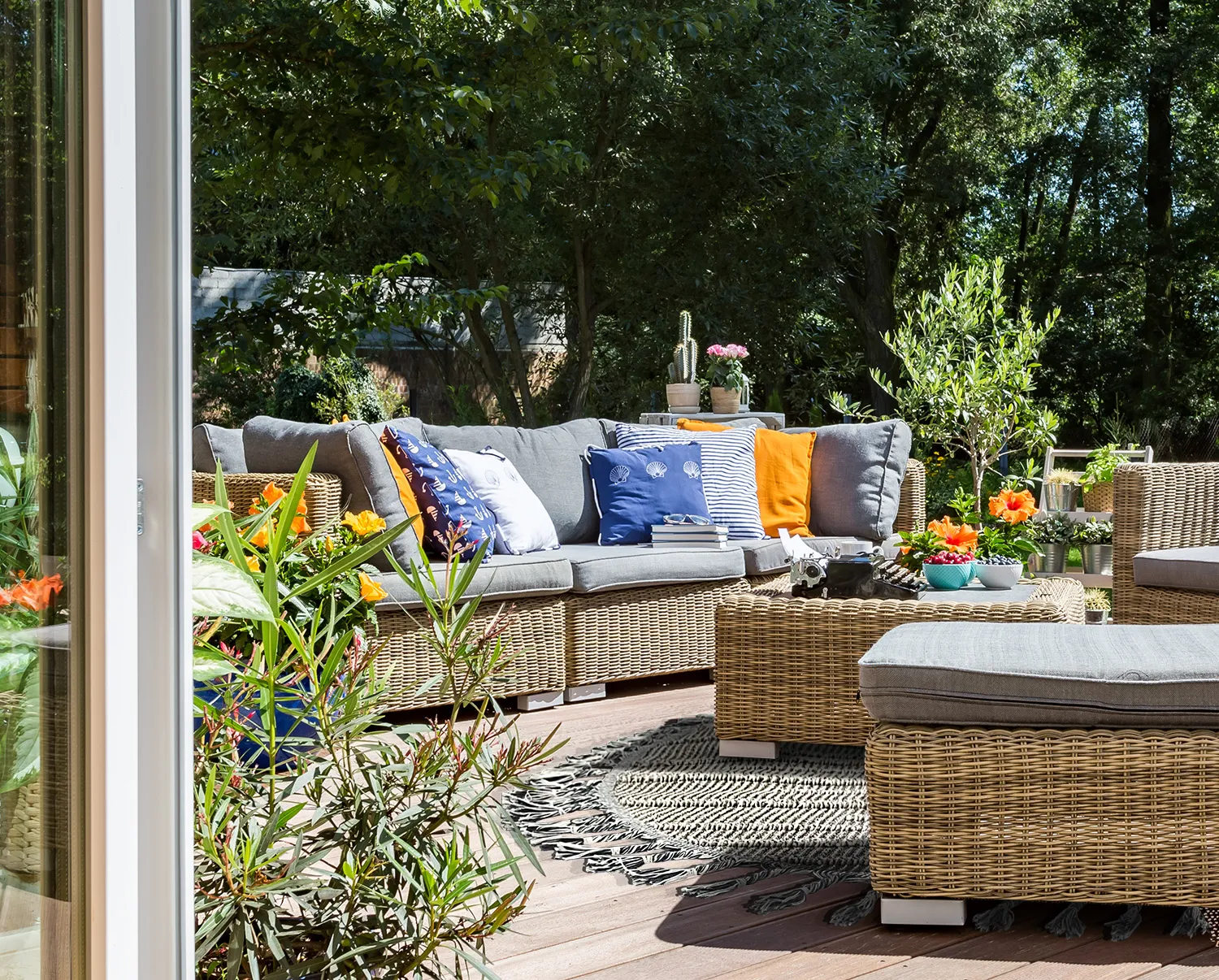 Runde tæpper - Indoor/Outdoor Indiana (grå)