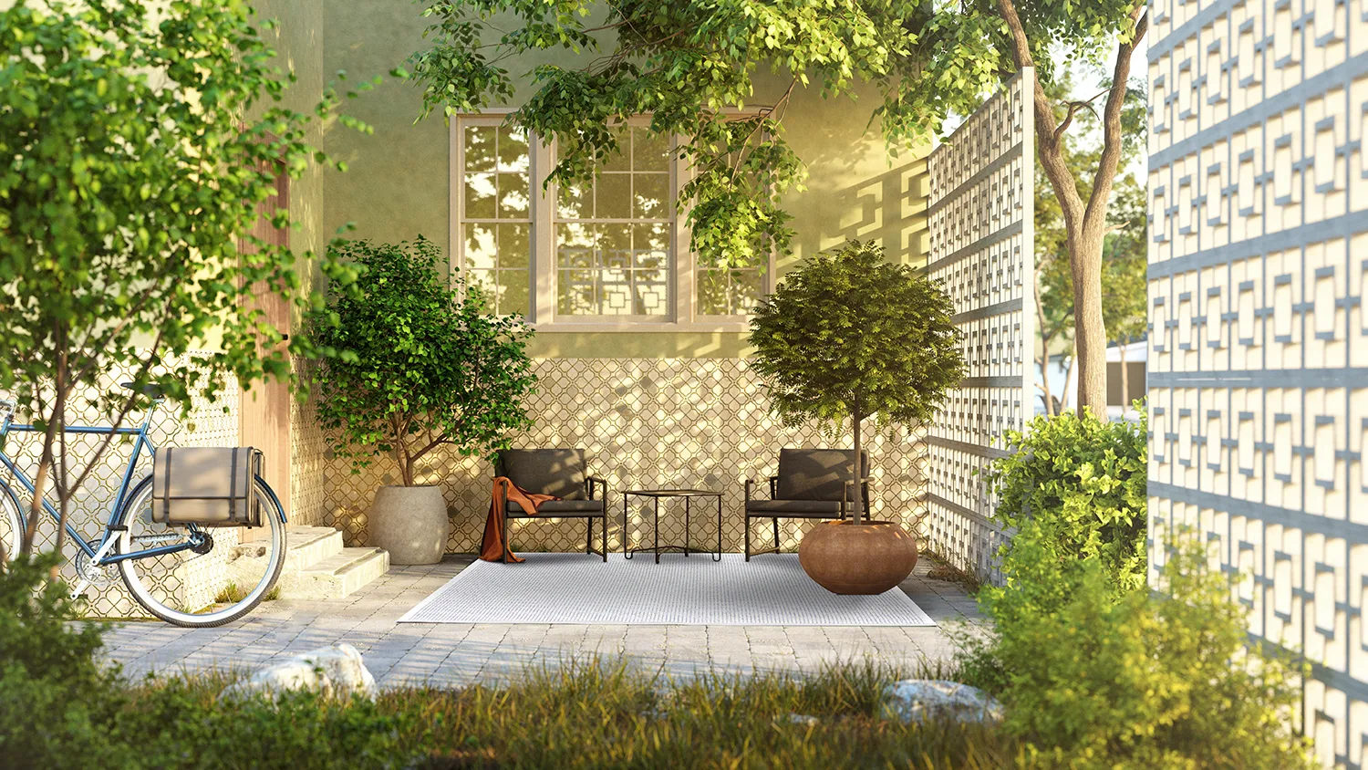 Tæpper til indendørs/udendørs brug - Tromsø (sølv)