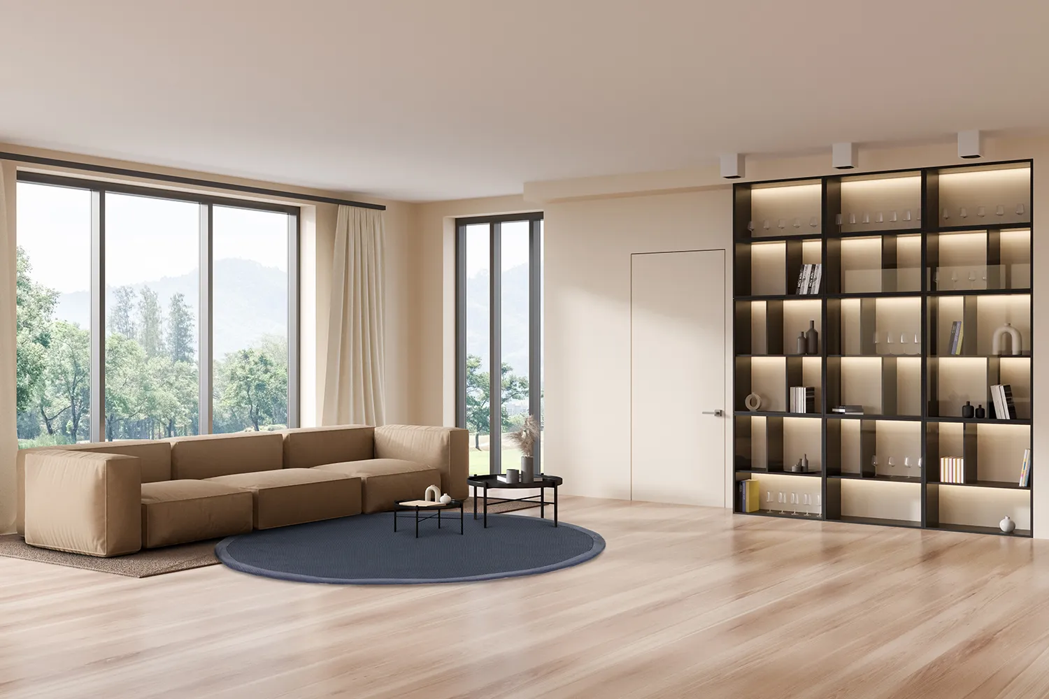 Runde tæpper (sisal) - Agave (mørkegrå)