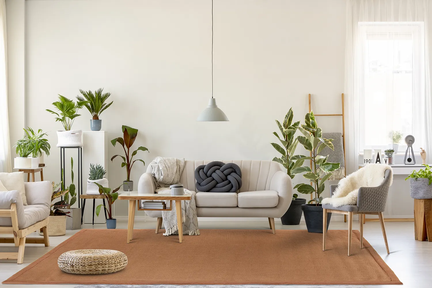 Sisaltæppe - Agave (brun-orange)