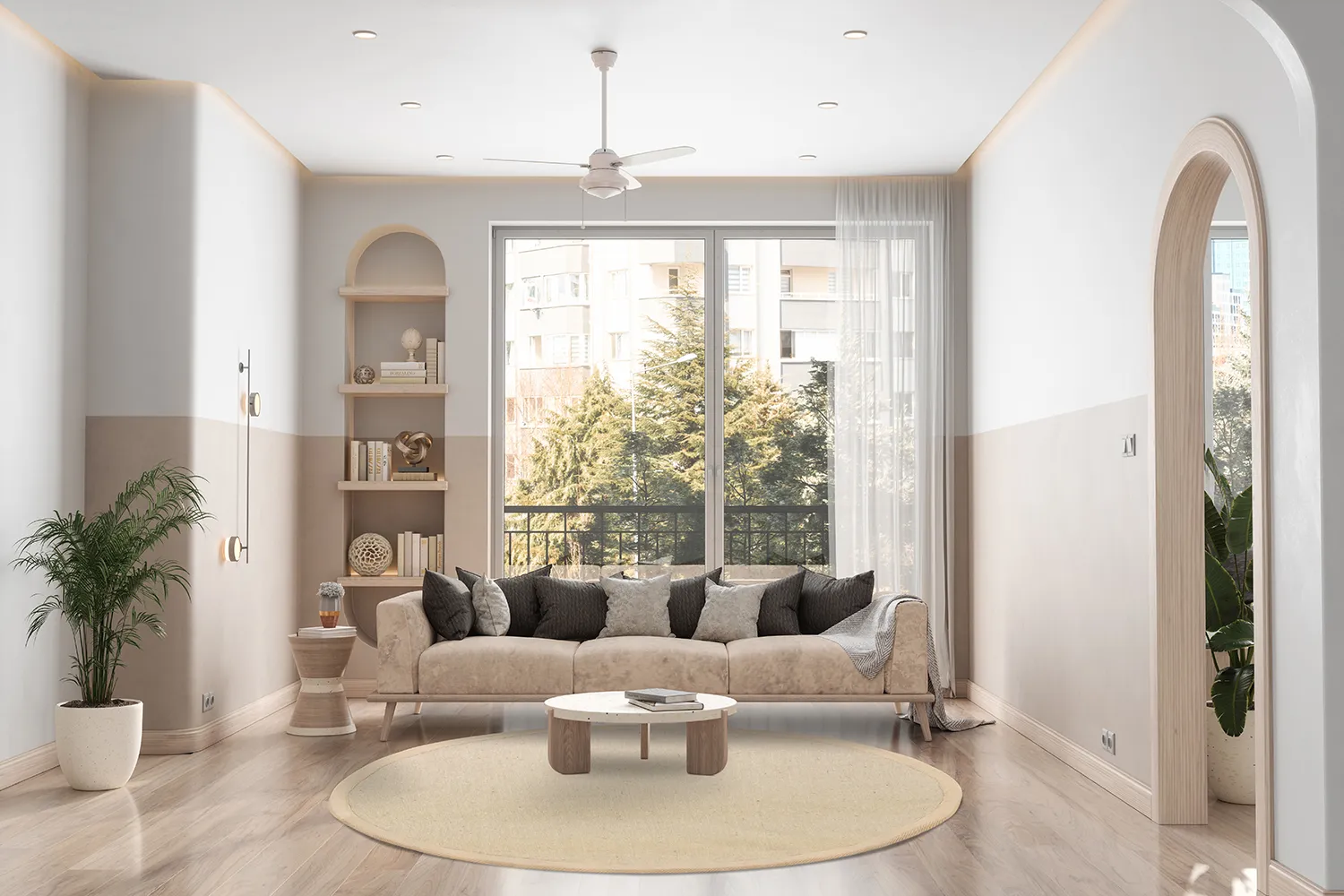 Runde tæpper (sisal) - Agave (taupe)