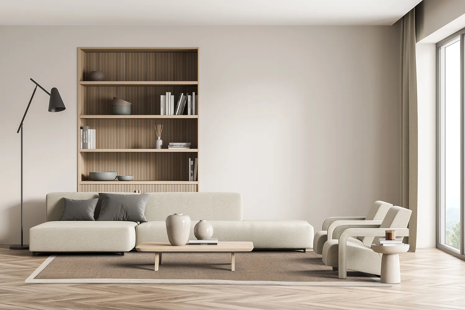 Sisaltæppe - Agave (beige/grå)