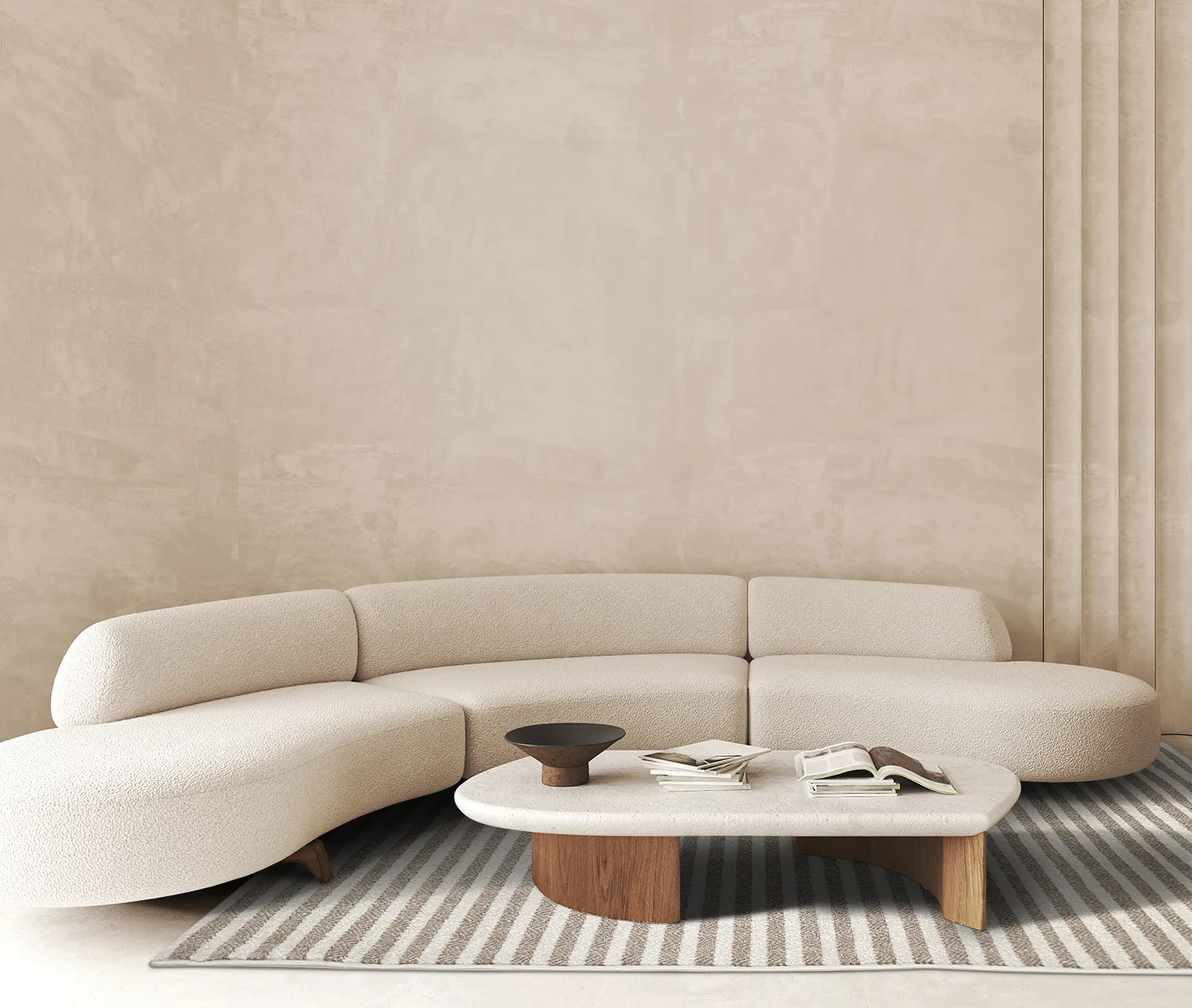 Shaggy Indoor-Outdoor - Baldwin (cream/beige)