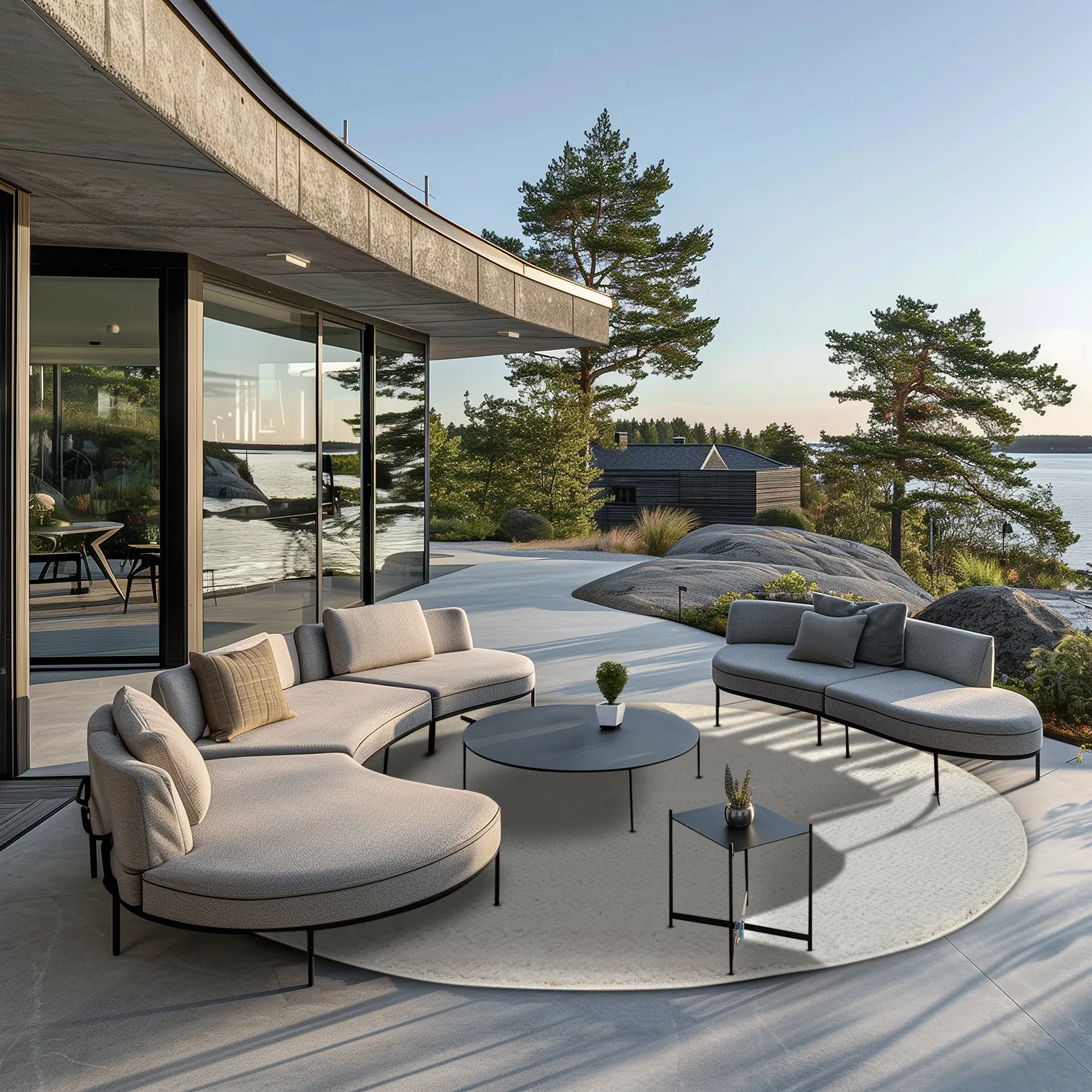 Runde tæpper - Indoor/Outdoor Baldwin (cream)