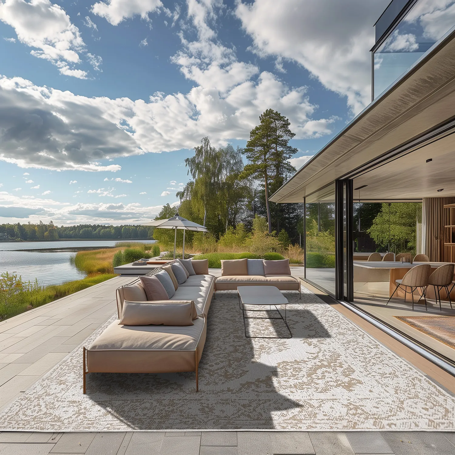 Tæpper til indendørs/udendørs brug - Boyd (beige)