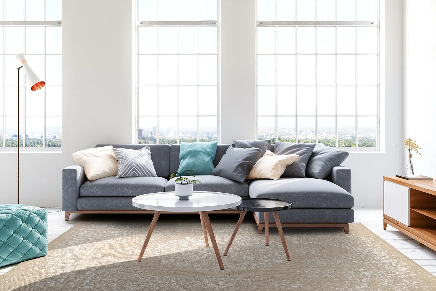 Tæpper til indendørs/udendørs brug - Ellstin (beige)