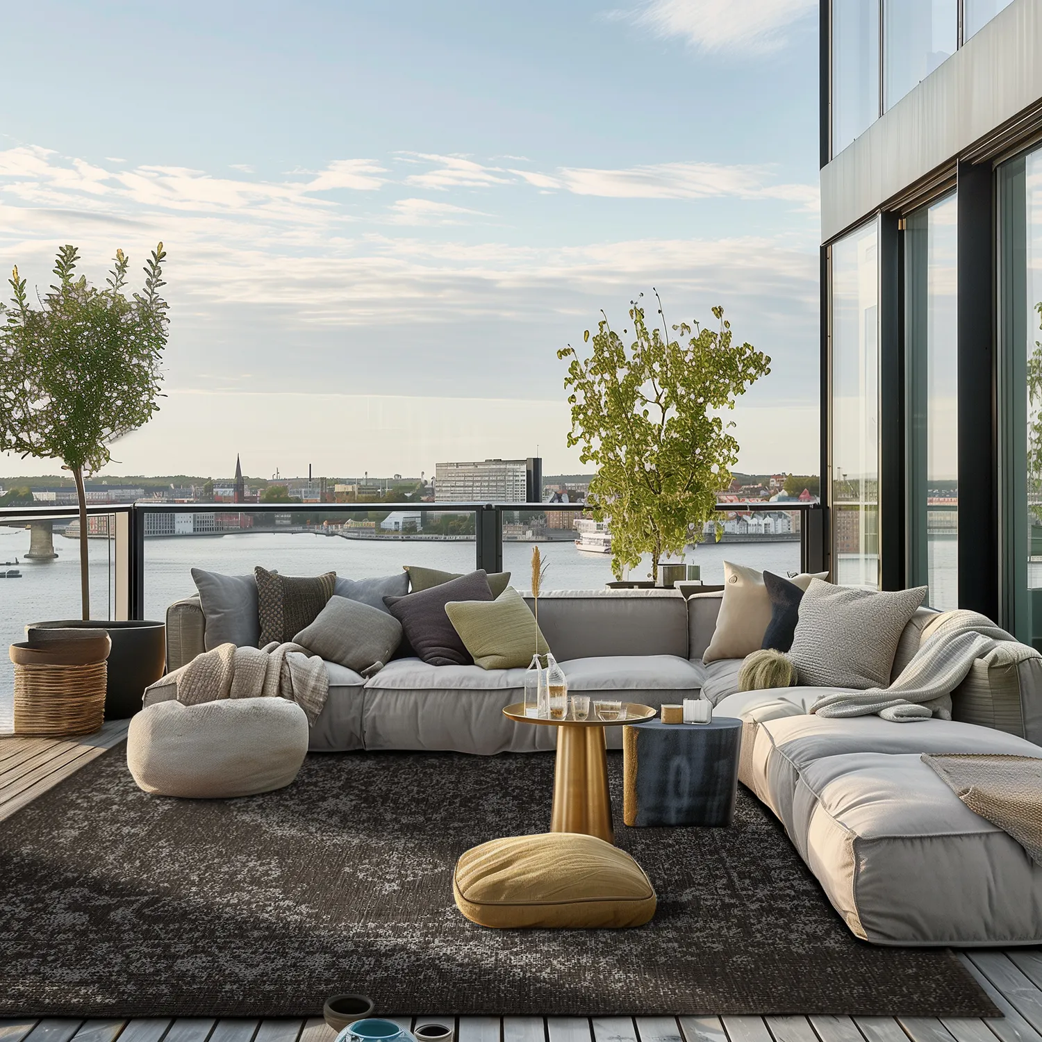 Tæpper til indendørs/udendørs brug - Ellstin (sort)