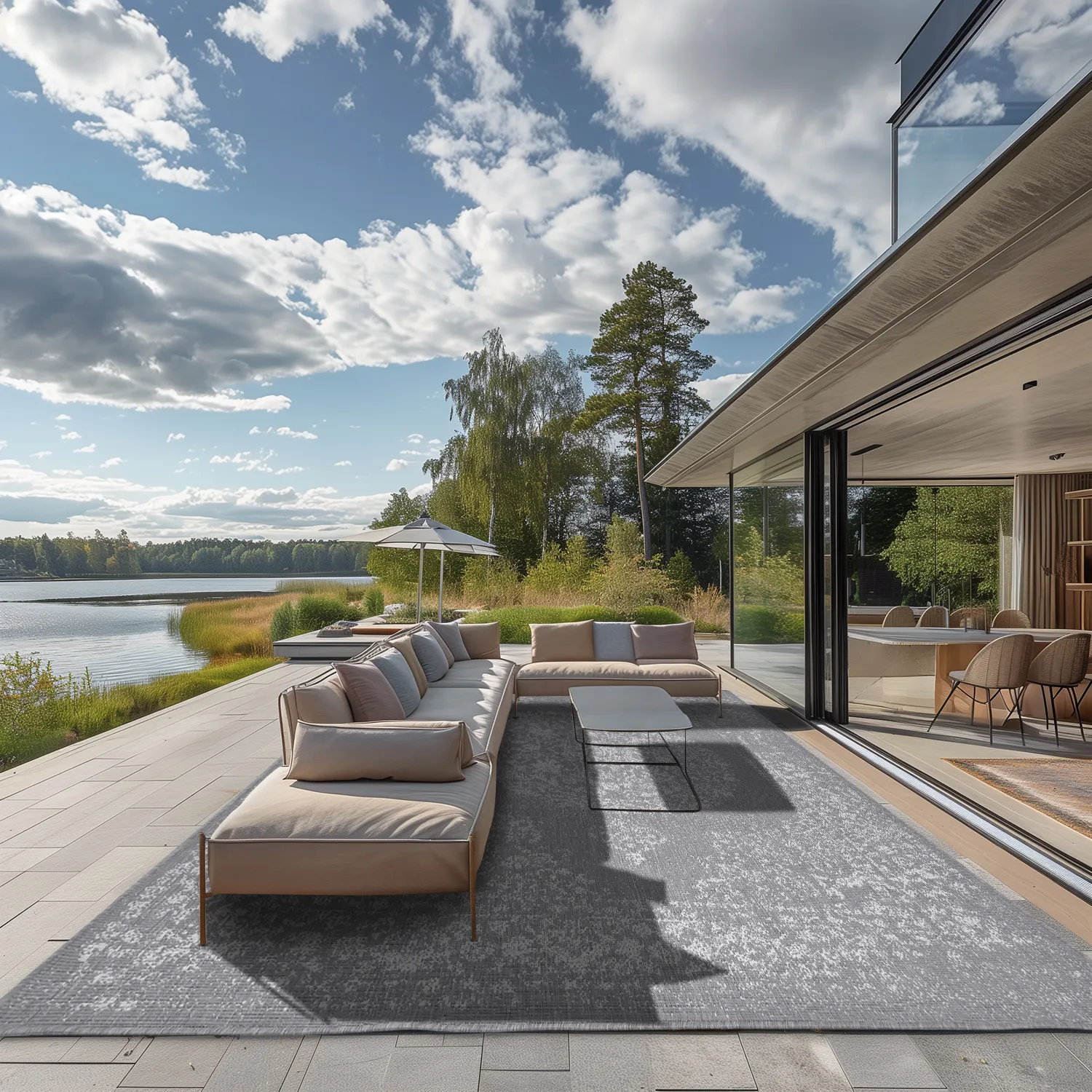 Tæpper til indendørs/udendørs brug - Ellstin (grå)