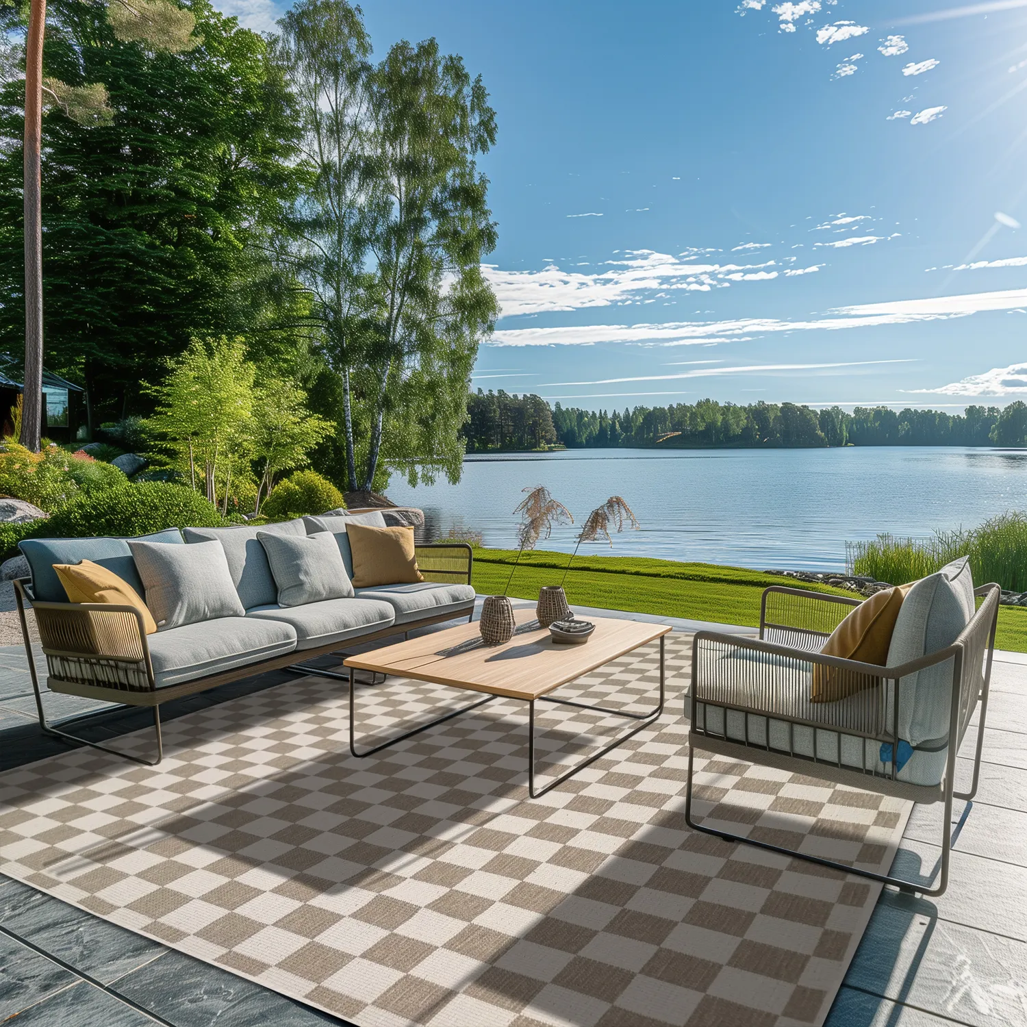 Tæpper til indendørs/udendørs brug - Lucida (beige)