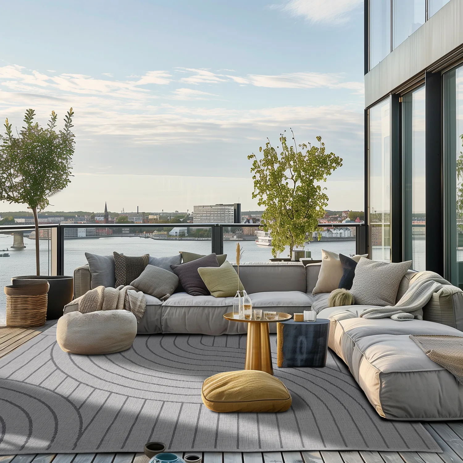 Tæpper til indendørs/udendørs brug - Maynard (sort)