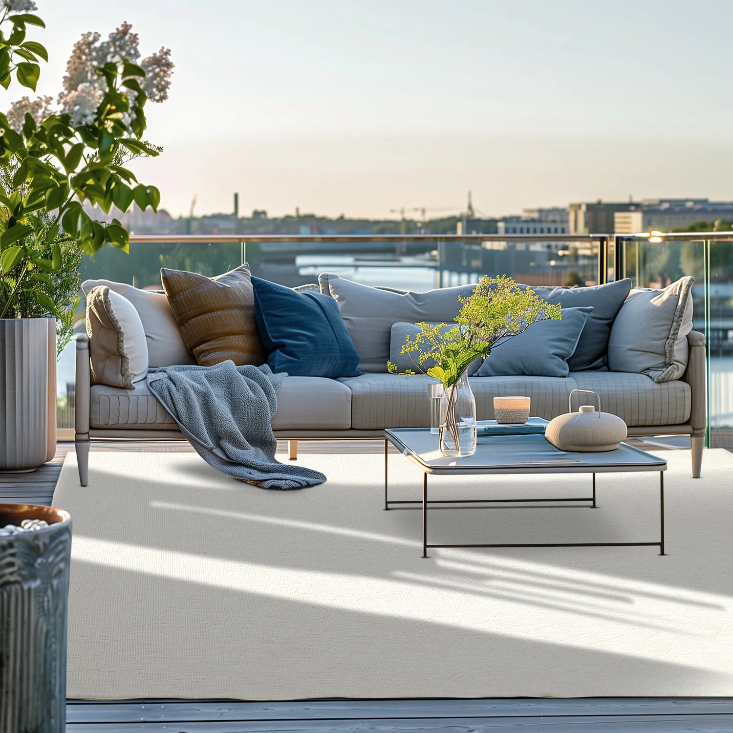 Tæpper til indendørs/udendørs brug - Thurman (off-white)