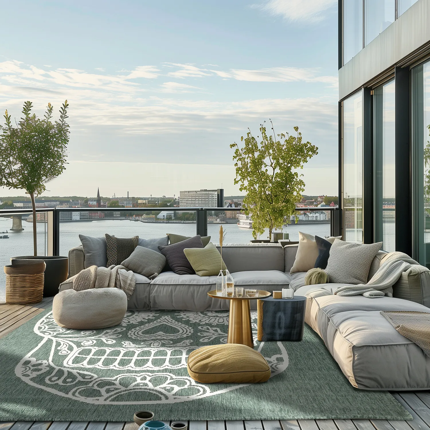 Tæpper til indendørs/udendørs brug - Raylan (grøn)