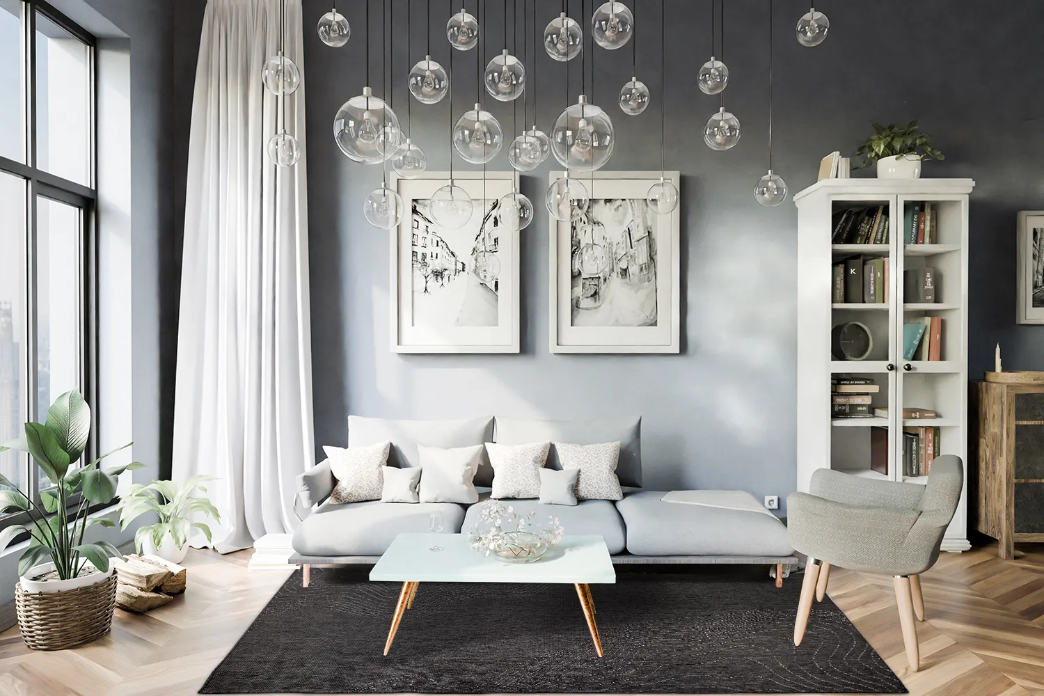 Tæpper til indendørs/udendørs brug - Zelmare (sort)