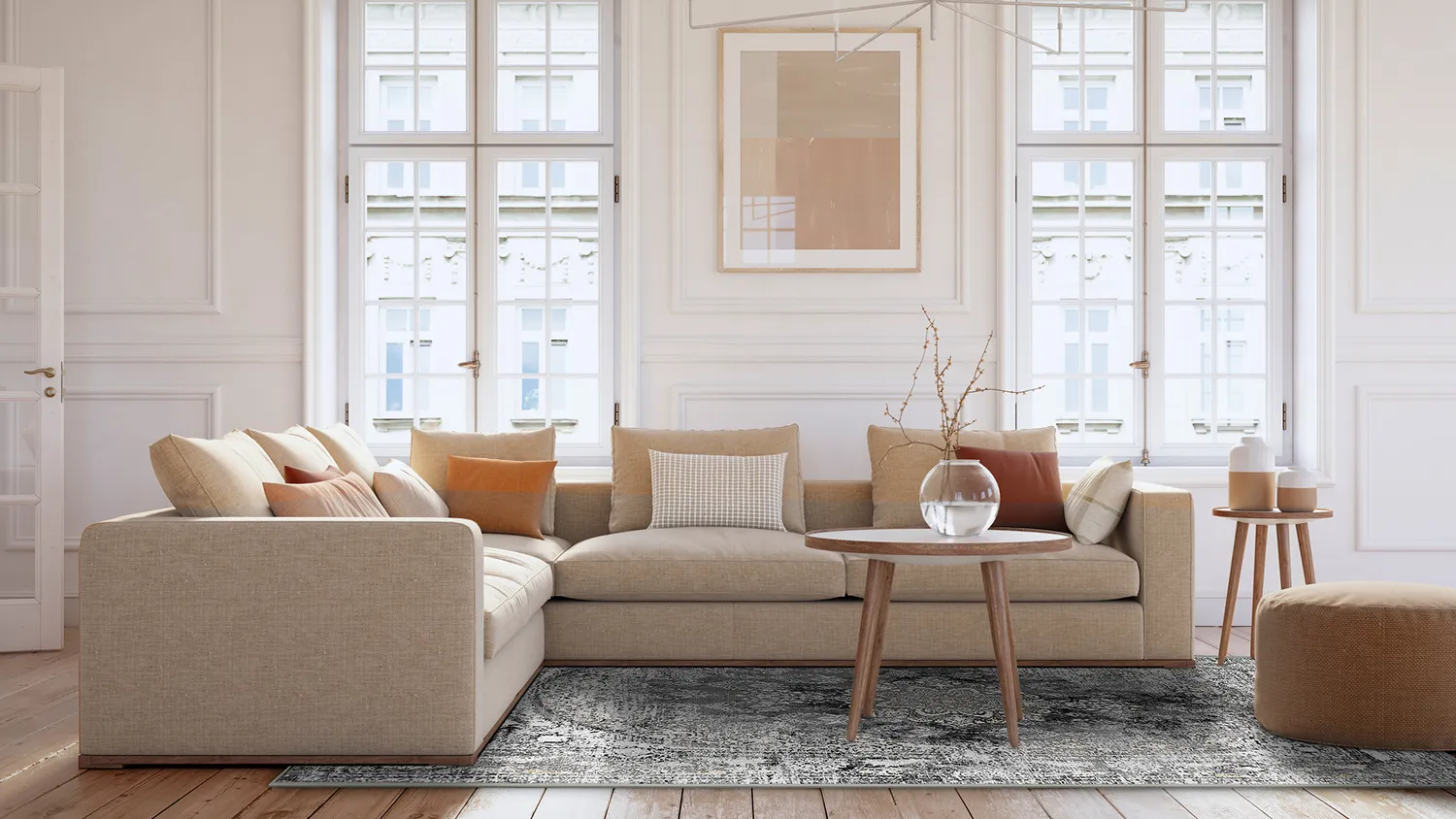 Wilton-tæppe - Valeria (sort)