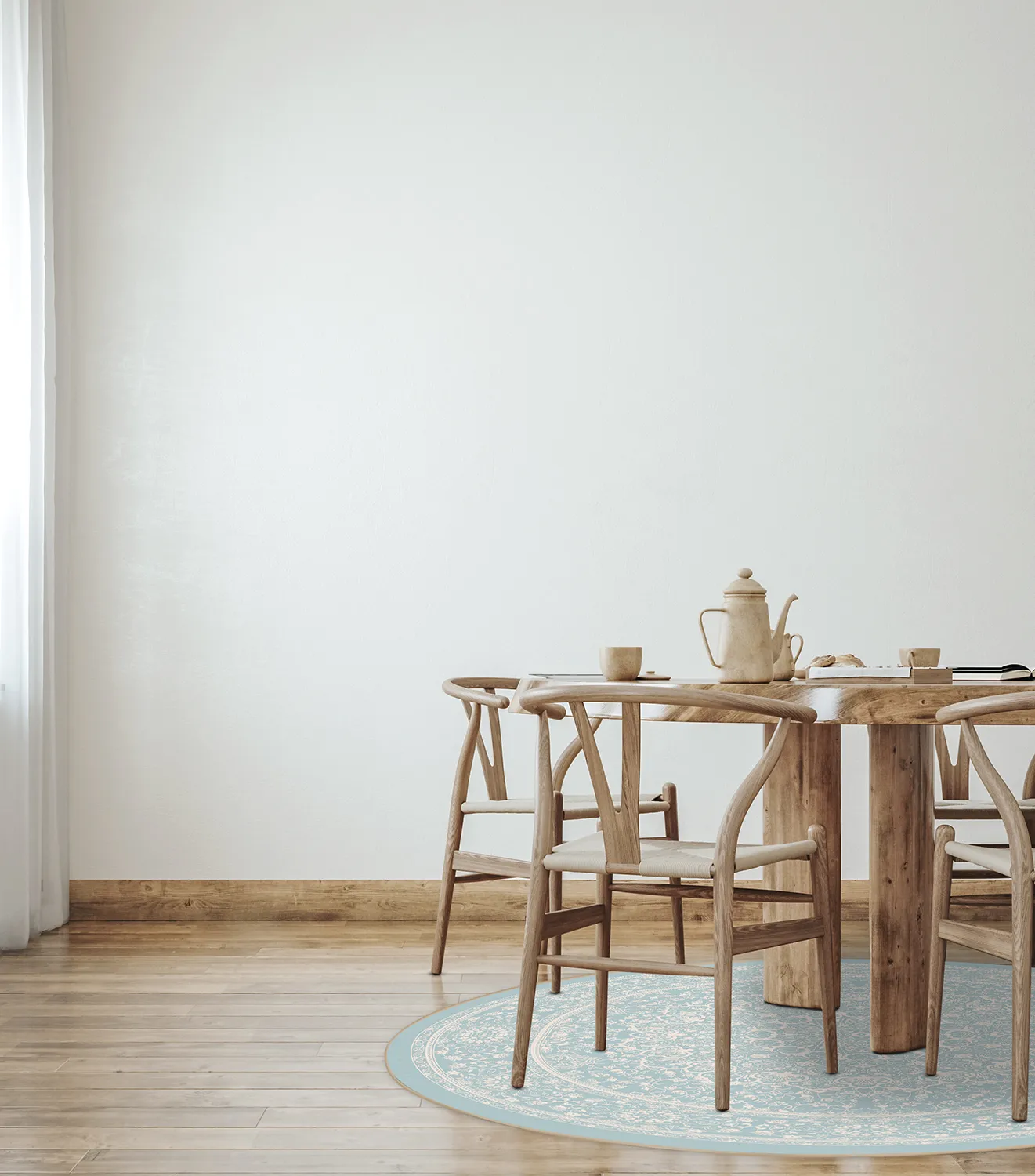 Runde tæpper - Vivian (blå)