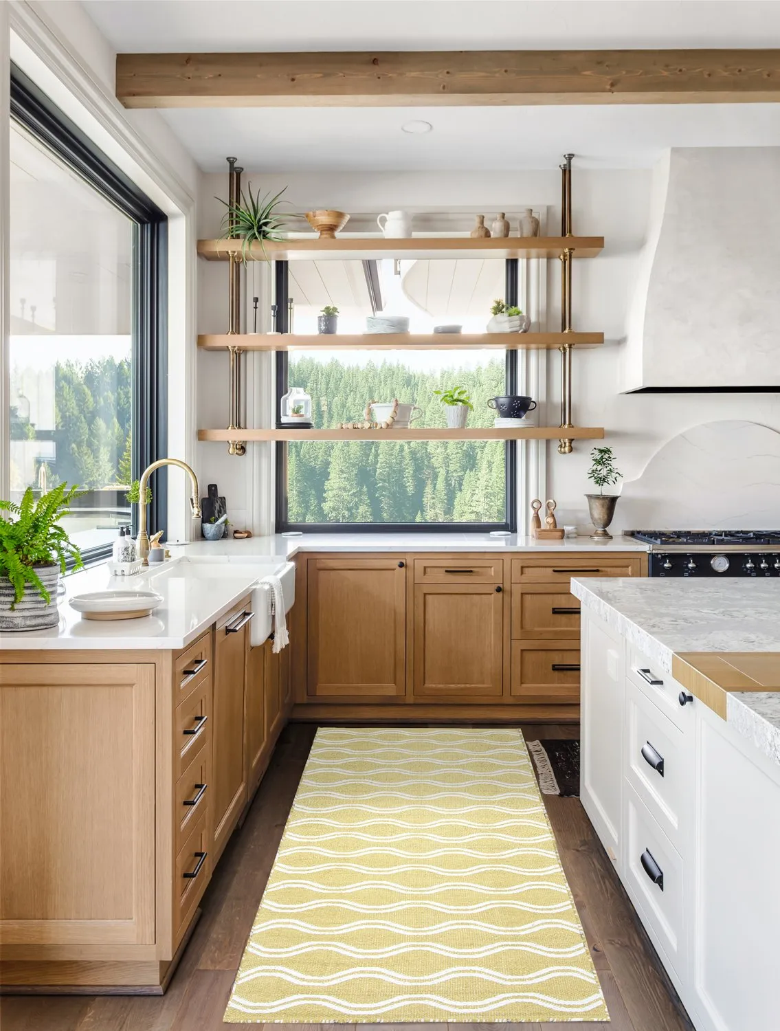 Plasttæpper - Camden (grøn/hvid)