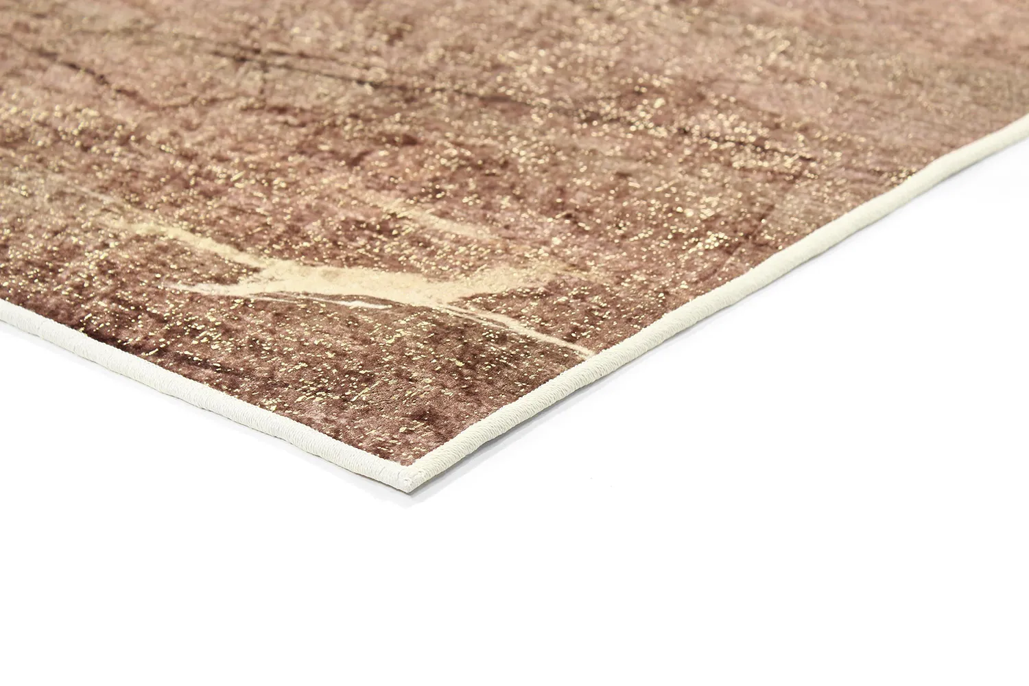 Wilton-tæppe - Nara (brun/guld)