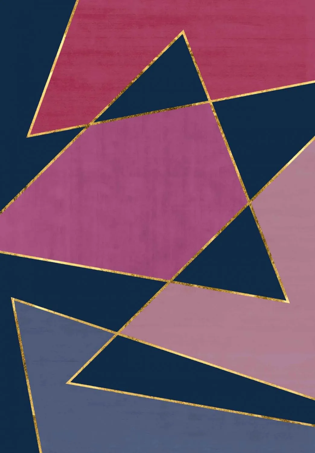 Wilton-tæppe - Jade (mørkeblå/lyserød)