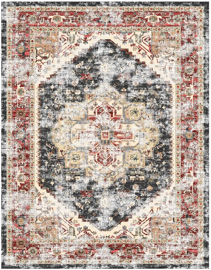 Wilton-tæppe - Javis (rød/multi)