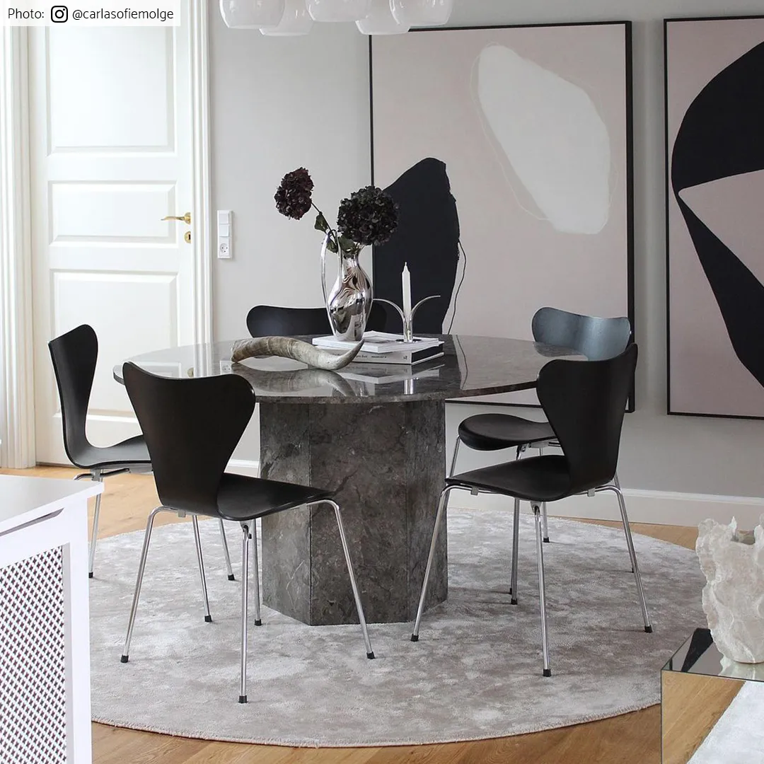 Rundt tæppe - Jodhpur Special Luxury Edition Viscose (lysegrå/beige)