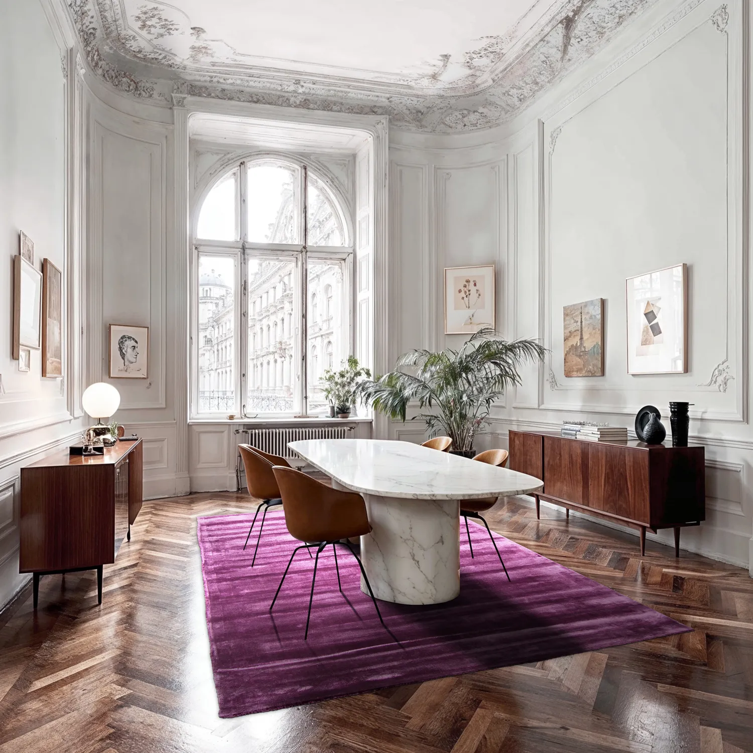 Viscose-tæppe - Jodhpur Special Luxury Edition (lilla)