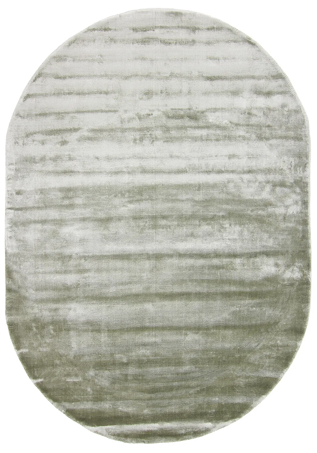 Ovalt viscose-tæppe - Jodhpur Special Luxury Edition (grøn)