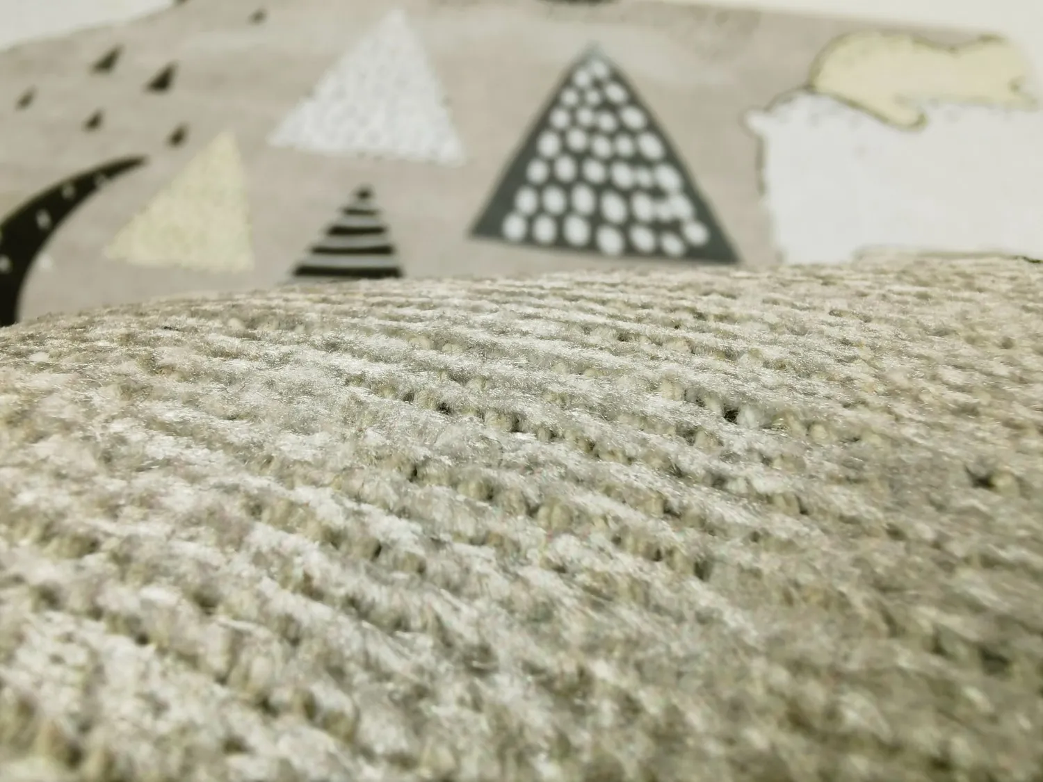 Børnetæppe - Piggyback Ride (grå)