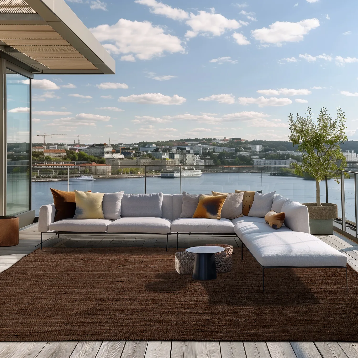 Jutetæppe - Amasia (brun)