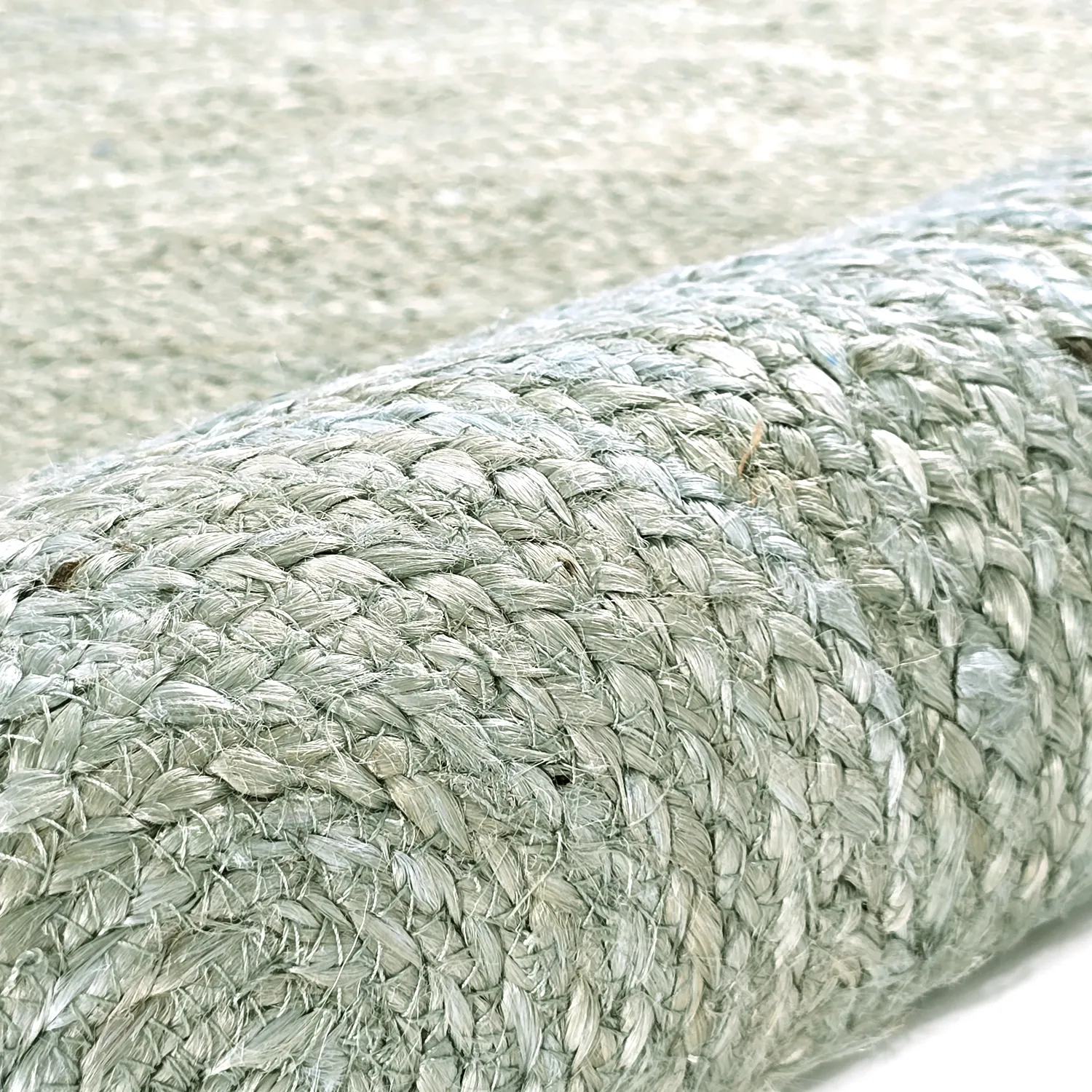 Rund jutetæppe - Amasia (grå)